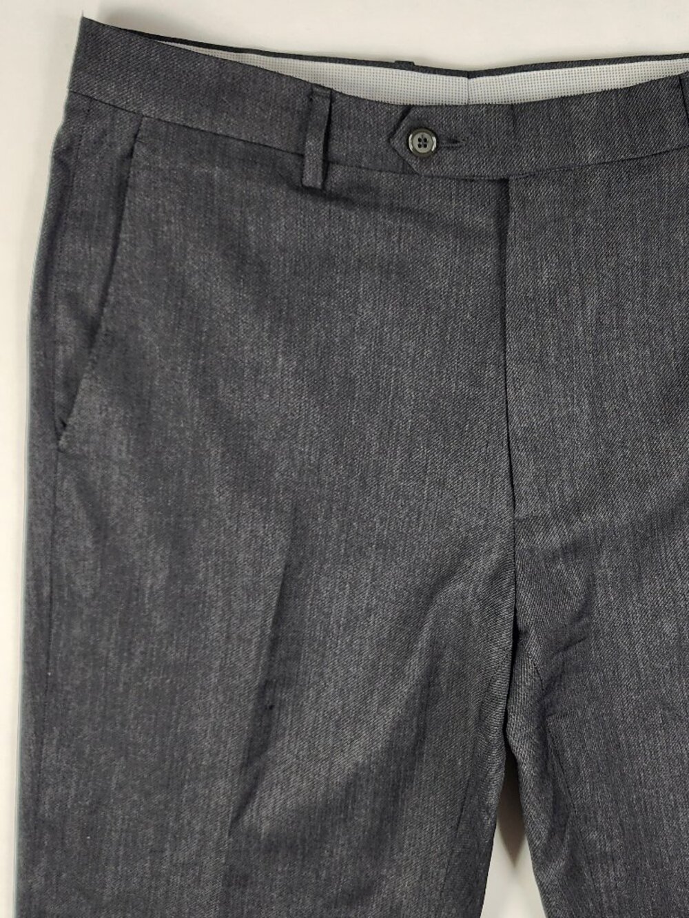 JCrew Tollegno 1900 Mens 36x36 Gray Wool Ludlow Straight Suit Dress Pants Flaw